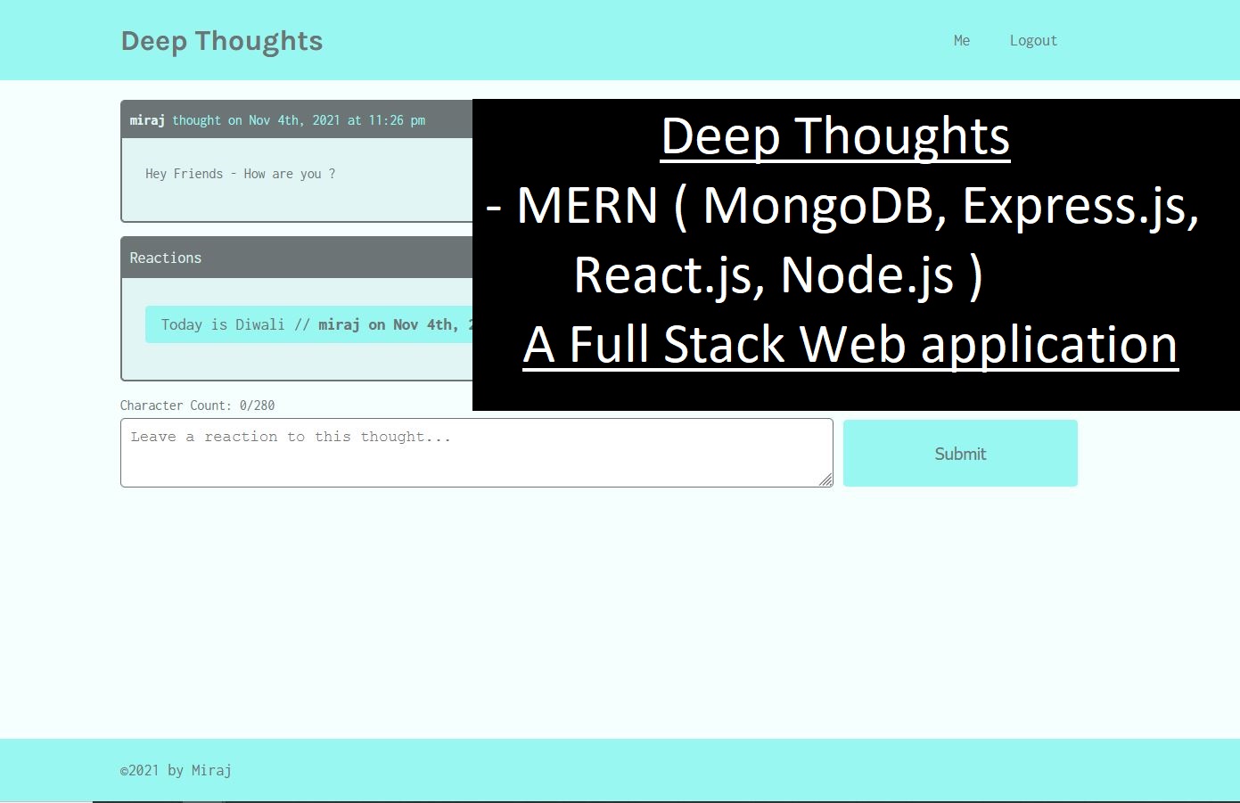 deep-thoughts MERN application Project-30