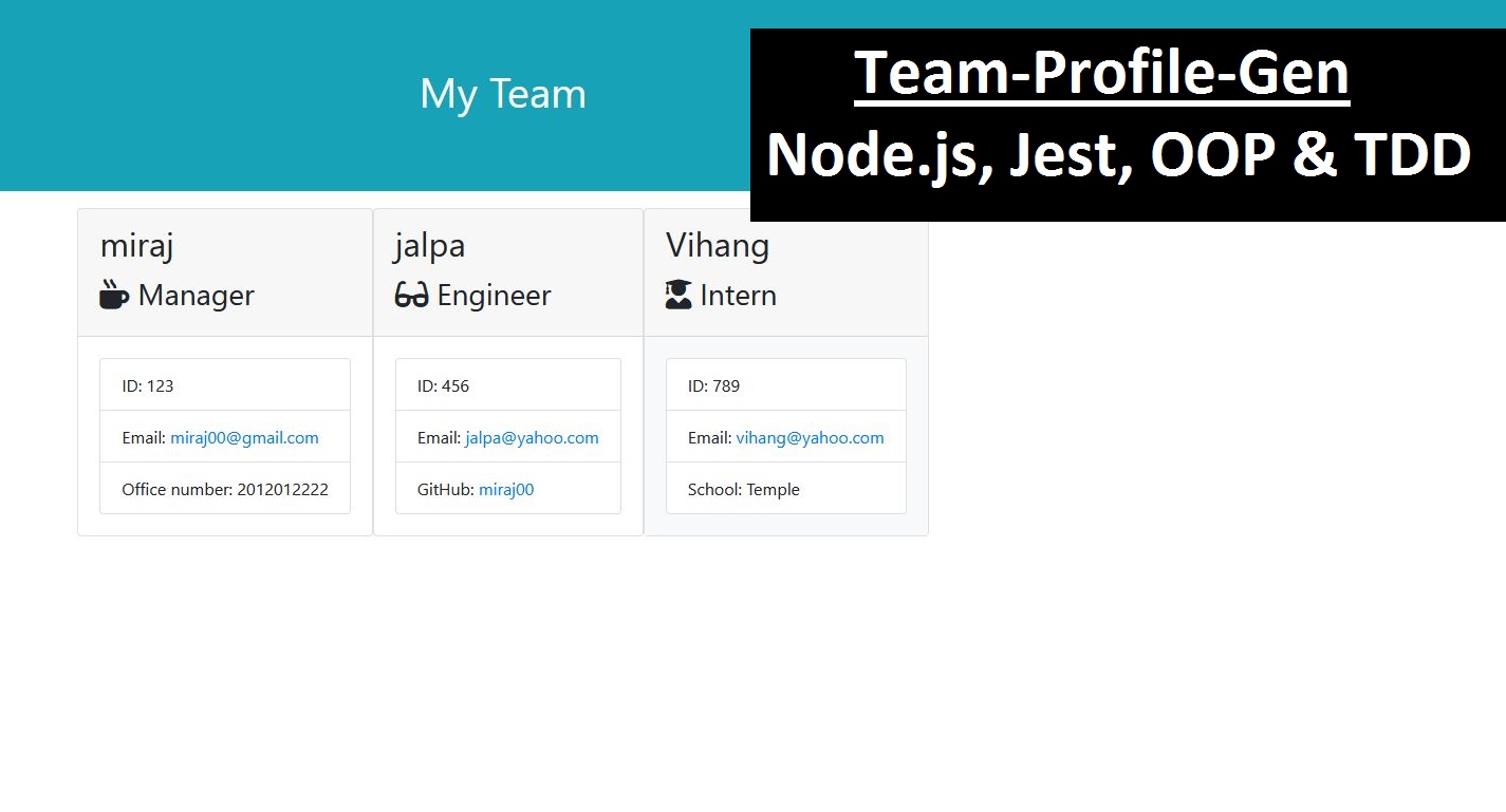 team-profile-generator Project-16