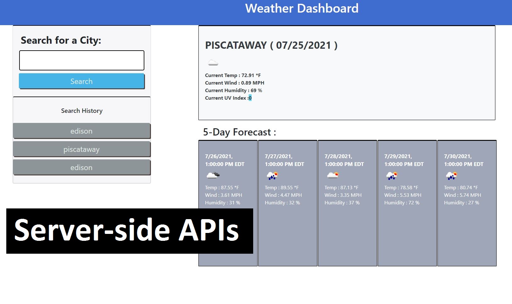 weather-dashboard Project-11